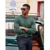 image:imageCOOFANDY Mens Henley Shirts Long Sleeve TShirt Lightweight Fashion Casual Pullover Tee ShirtGreen