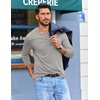 image:imageCOOFANDY Mens Henley Shirts Long Sleeve TShirt Lightweight Fashion Casual Pullover Tee ShirtLight Grey