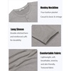 image:imageCOOFANDY Mens Henley Shirts Long Sleeve TShirt Lightweight Fashion Casual Pullover Tee ShirtLight Grey