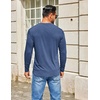 image:imageCOOFANDY Mens Henley Shirts Long Sleeve TShirt Lightweight Fashion Casual Pullover Tee ShirtNavy