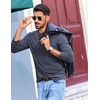 image:imageCOOFANDY Mens Henley Shirts Long Sleeve TShirt Lightweight Fashion Casual Pullover Tee ShirtNavy Blue