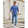 image:imageCOOFANDY Mens Henley Shirts Long Sleeve TShirt Lightweight Fashion Casual Pullover Tee ShirtRoyal Blue