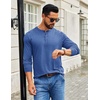 image:imageCOOFANDY Mens Henley Shirts Long Sleeve TShirt Lightweight Fashion Casual Pullover Tee ShirtRoyal Blue