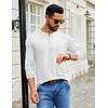 image:imageCOOFANDY Mens Henley Shirts Long Sleeve TShirt Lightweight Fashion Casual Pullover Tee ShirtWhite