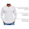 image:imageCOOFANDY Mens Henley Shirts Long Sleeve TShirt Lightweight Fashion Casual Pullover Tee ShirtWhite