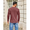 image:imageCOOFANDY Mens Henley Shirts Long Sleeve TShirt Lightweight Fashion Casual Pullover Tee ShirtWine Red