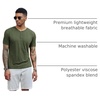 image:imageCOOFANDY Mens Henley Shirts Short Sleeve Casual Basic Tee Summer Button Henley Soild T ShirtsArmy Green