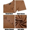 image:imageCOOFANDY Mens Henley Shirts Short Sleeve Casual Basic Tee Summer Button Henley Soild T ShirtsCaramel