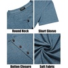 image:imageCOOFANDY Mens Henley Shirts Short Sleeve Casual Basic Tee Summer Button Henley Soild T ShirtsDark Blue