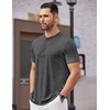 image:imageCOOFANDY Mens Henley Shirts Short Sleeve Casual Basic Tee Summer Button Henley Soild T ShirtsDark Grey