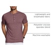 image:imageCOOFANDY Mens Henley Shirts Short Sleeve Casual Basic Tee Summer Button Henley Soild T ShirtsDark Red