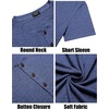 image:imageCOOFANDY Mens Henley Shirts Short Sleeve Casual Basic Tee Summer Button Henley Soild T ShirtsDeep Blue