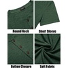 image:imageCOOFANDY Mens Henley Shirts Short Sleeve Casual Basic Tee Summer Button Henley Soild T ShirtsGreen