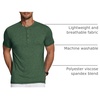 image:imageCOOFANDY Mens Henley Shirts Short Sleeve Casual Basic Tee Summer Button Henley Soild T ShirtsGreen