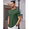 image:imageCOOFANDY Mens Henley Shirts Short Sleeve Casual Basic Tee Summer Button Henley Soild T ShirtsGreen
