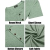 image:imageCOOFANDY Mens Henley Shirts Short Sleeve Casual Basic Tee Summer Button Henley Soild T ShirtsLight Green