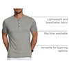 image:imageCOOFANDY Mens Henley Shirts Short Sleeve Casual Basic Tee Summer Button Henley Soild T ShirtsLight Grey