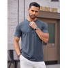 image:imageCOOFANDY Mens Henley Shirts Short Sleeve Casual Basic Tee Summer Button Henley Soild T ShirtsNavy Blue