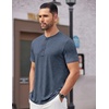 image:imageCOOFANDY Mens Henley Shirts Short Sleeve Casual Basic Tee Summer Button Henley Soild T ShirtsNavy Blue