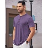 image:imageCOOFANDY Mens Henley Shirts Short Sleeve Casual Basic Tee Summer Button Henley Soild T ShirtsPurple