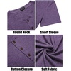 image:imageCOOFANDY Mens Henley Shirts Short Sleeve Casual Basic Tee Summer Button Henley Soild T ShirtsPurple