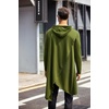 image:imageCOOFANDY Mens Hooded Poncho Cape Cloak Casual Asymmetric Hem Hoodie SweatshirtsArmy Green