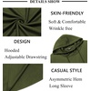 image:imageCOOFANDY Mens Hooded Poncho Cape Cloak Casual Asymmetric Hem Hoodie SweatshirtsArmy Green