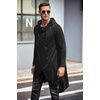 image:imageCOOFANDY Mens Hooded Poncho Cape Cloak Casual Asymmetric Hem Hoodie SweatshirtsBlack