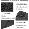 image:imageCOOFANDY Mens Hooded Poncho Cape Cloak Casual Asymmetric Hem Hoodie SweatshirtsDark Gray