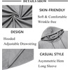 image:imageCOOFANDY Mens Hooded Poncho Cape Cloak Casual Asymmetric Hem Hoodie SweatshirtsGray