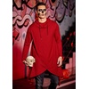 image:imageCOOFANDY Mens Hooded Poncho Cape Cloak Casual Asymmetric Hem Hoodie SweatshirtsRed