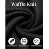 image:imageCOOFANDY Mens Hooded Sweatshirts Long Sleeve Casual Waffle Knit Pullover Hoodies with Kanga PocketBlack