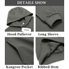 image:imageCOOFANDY Mens Hooded Sweatshirts Long Sleeve Casual Waffle Knit Pullover Hoodies with Kanga PocketDark Grey