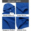 image:imageCOOFANDY Mens Hooded Sweatshirts Long Sleeve Casual Waffle Knit Pullover Hoodies with Kanga PocketRoyal Blue