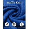 image:imageCOOFANDY Mens Hooded Sweatshirts Long Sleeve Casual Waffle Knit Pullover Hoodies with Kanga PocketRoyal Blue
