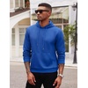 image:imageCOOFANDY Mens Hooded Sweatshirts Long Sleeve Casual Waffle Knit Pullover Hoodies with Kanga PocketRoyal Blue