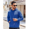 image:imageCOOFANDY Mens Hooded Sweatshirts Long Sleeve Casual Waffle Knit Pullover Hoodies with Kanga PocketRoyal Blue