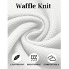 image:imageCOOFANDY Mens Hooded Sweatshirts Long Sleeve Casual Waffle Knit Pullover Hoodies with Kanga PocketWhite
