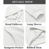 image:imageCOOFANDY Mens Hooded Sweatshirts Long Sleeve Casual Waffle Knit Pullover Hoodies with Kanga PocketWhite
