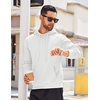 image:imageCOOFANDY Mens Hooded Sweatshirts Long Sleeve Casual Waffle Knit Pullover Hoodies with Kanga PocketWhite