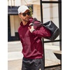 image:imageCOOFANDY Mens Hooded Sweatshirts Long Sleeve Casual Waffle Knit Pullover Hoodies with Kanga PocketWine Red