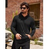 image:imageCOOFANDY Mens Hoodie Casual Drawstring Athletic Hoodies Hooded Pullover Sweatshirts with PocketBlack