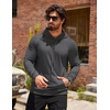 image:imageCOOFANDY Mens Hoodie Casual Drawstring Athletic Hoodies Hooded Pullover Sweatshirts with PocketDark Gray