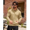 image:imageCOOFANDY Mens Hoodie Casual Drawstring Athletic Hoodies Hooded Pullover Sweatshirts with PocketKhaki