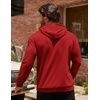 image:imageCOOFANDY Mens Hoodie Casual Drawstring Athletic Hoodies Hooded Pullover Sweatshirts with PocketWine Red