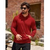 image:imageCOOFANDY Mens Hoodie Casual Drawstring Athletic Hoodies Hooded Pullover Sweatshirts with PocketWine Red