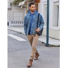 image:imageCOOFANDY Mens Hoodie Long Sleeve Casual Pullover Hooded Sweatshirt Fashion Drawstring Hoodies with PocketBlue