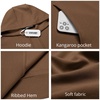 image:imageCOOFANDY Mens Hoodie Long Sleeve Casual Pullover Hooded Sweatshirt Fashion Drawstring Hoodies with PocketBrown