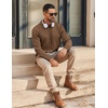 image:imageCOOFANDY Mens Hoodie Long Sleeve Casual Pullover Hooded Sweatshirt Fashion Drawstring Hoodies with PocketBrown