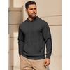 image:imageCOOFANDY Mens Hoodie Long Sleeve Casual Pullover Hooded Sweatshirt Fashion Drawstring Hoodies with PocketDark Grey